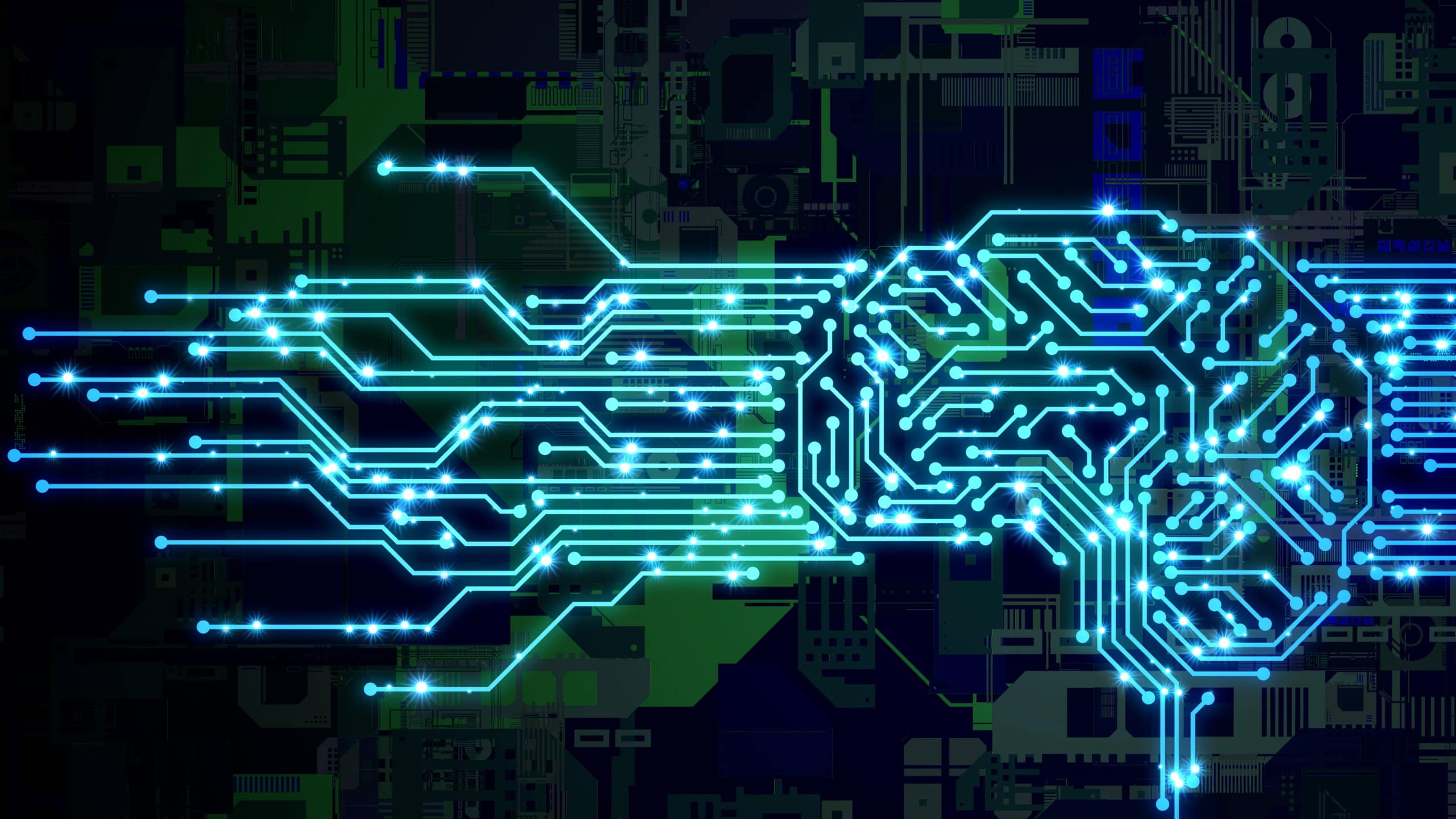Ai,(artificial,Intelligence),Concept.,Human,Brain,And,Circuit,Board.
